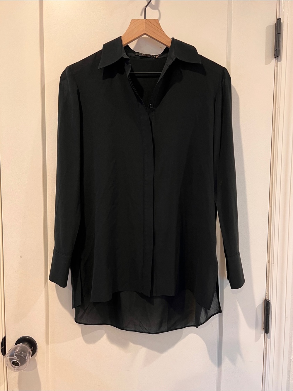 Alice + Olivia “Employed" High-Low Button-Up Shirt